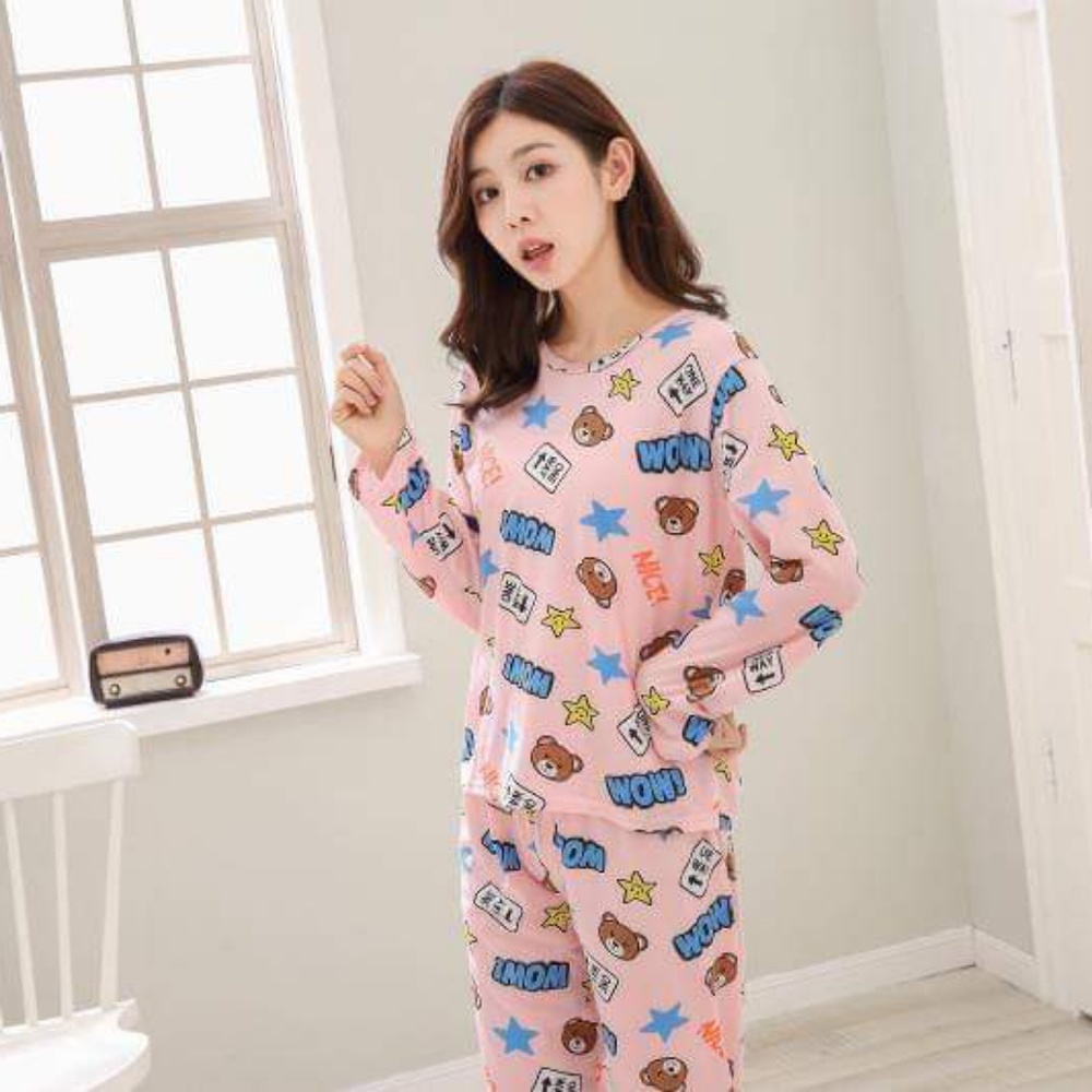 Cute Bear Long Sleeve Pajamas - Picture 4 of 8